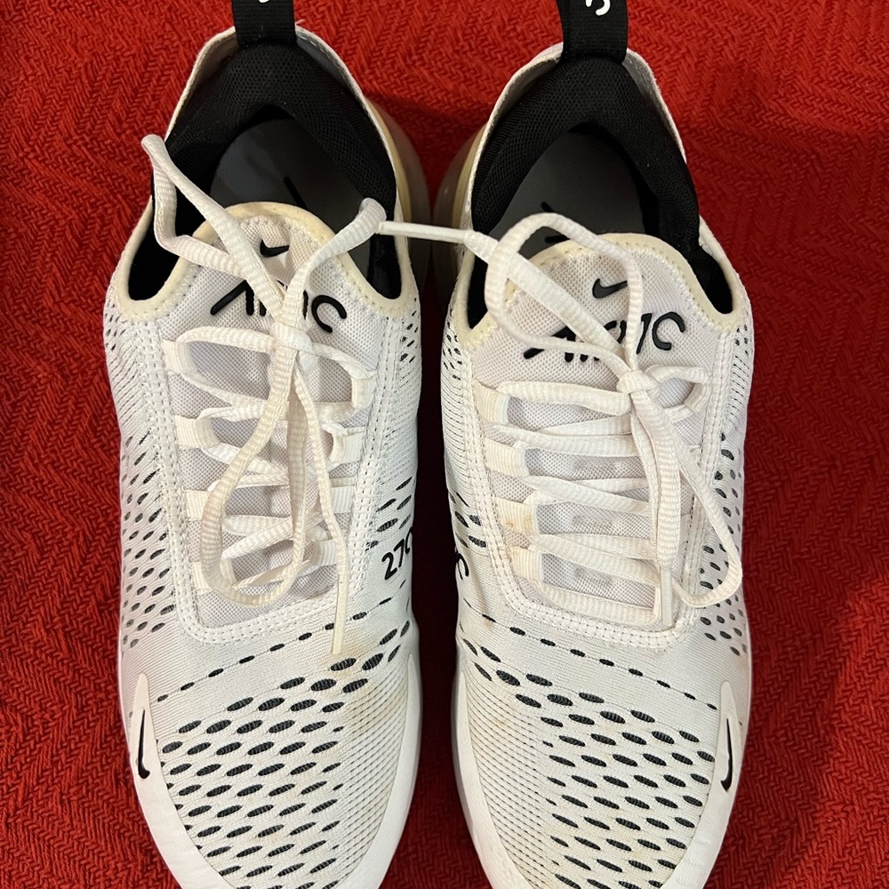 Nike Air 27C White and Black Athletic Shoes